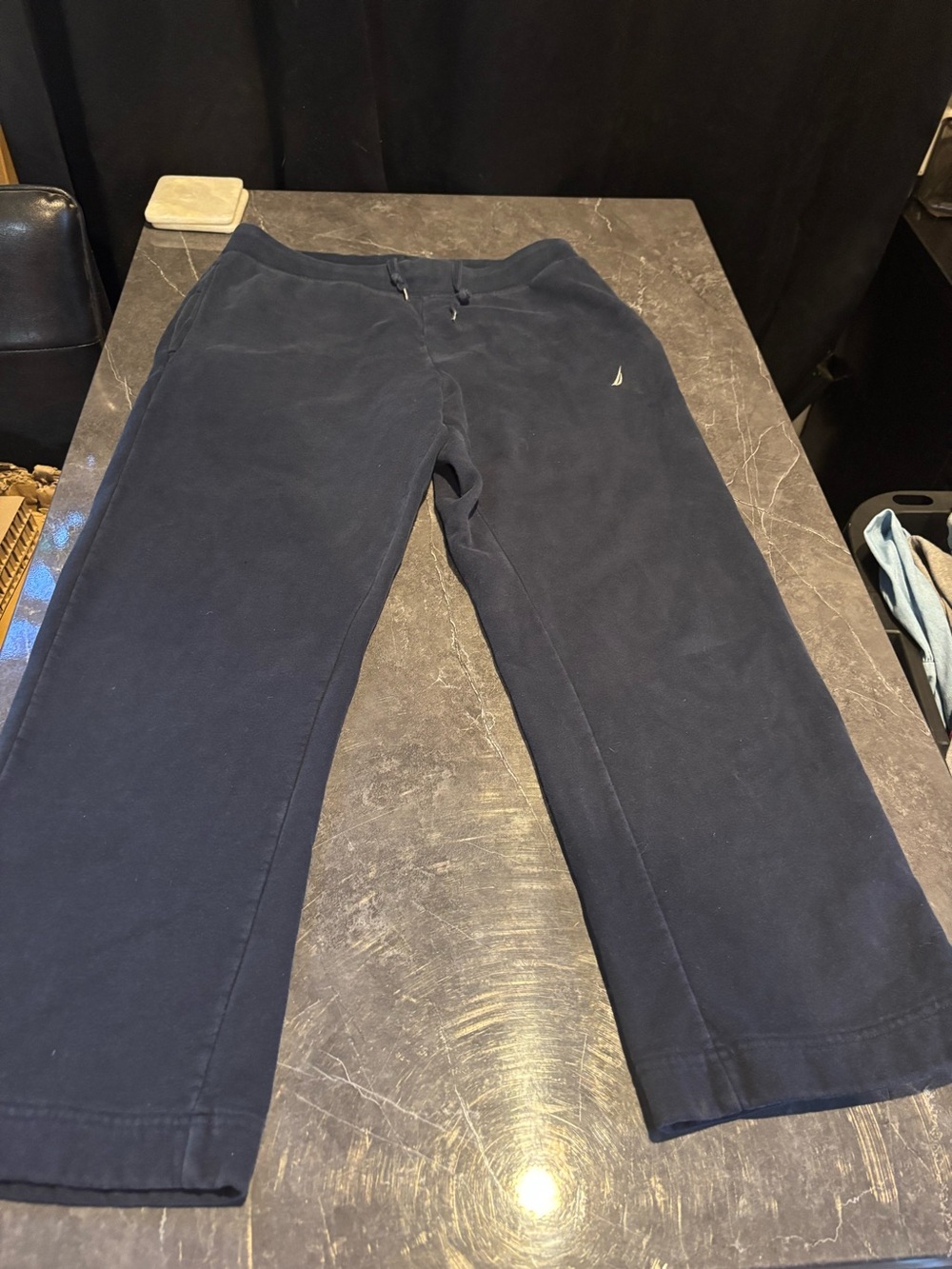 Nautica Navy Drawstring Fleece Joggers